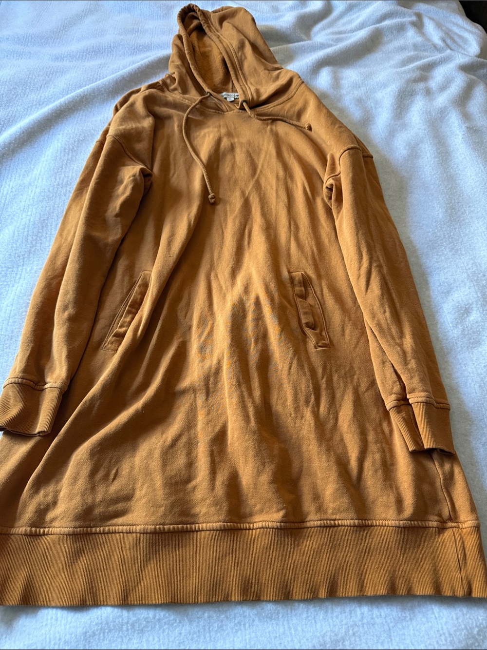 Toad&Co Rust Brown Hooded Sweatshirt Dress